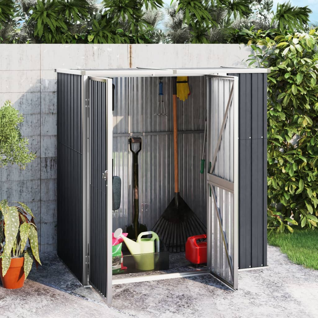 NNEVL Garden Tool Shed Anthracite 161x89x161 cm Galvanised Steel