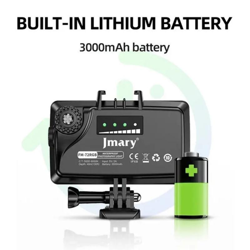 NNEIDS Rechargeable Diving Photography Waterproof Led Fill Light - Rgb