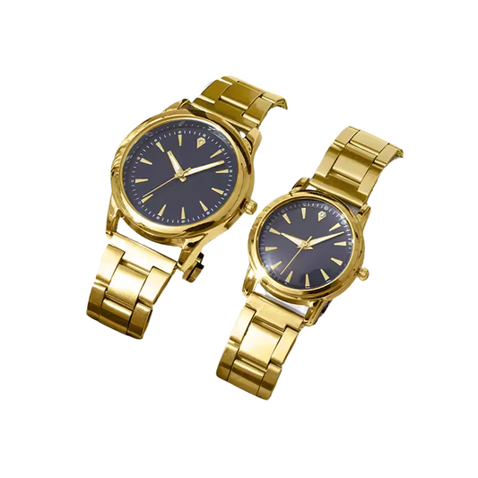 NNEOBA Couple Quartz Gold Watches Set