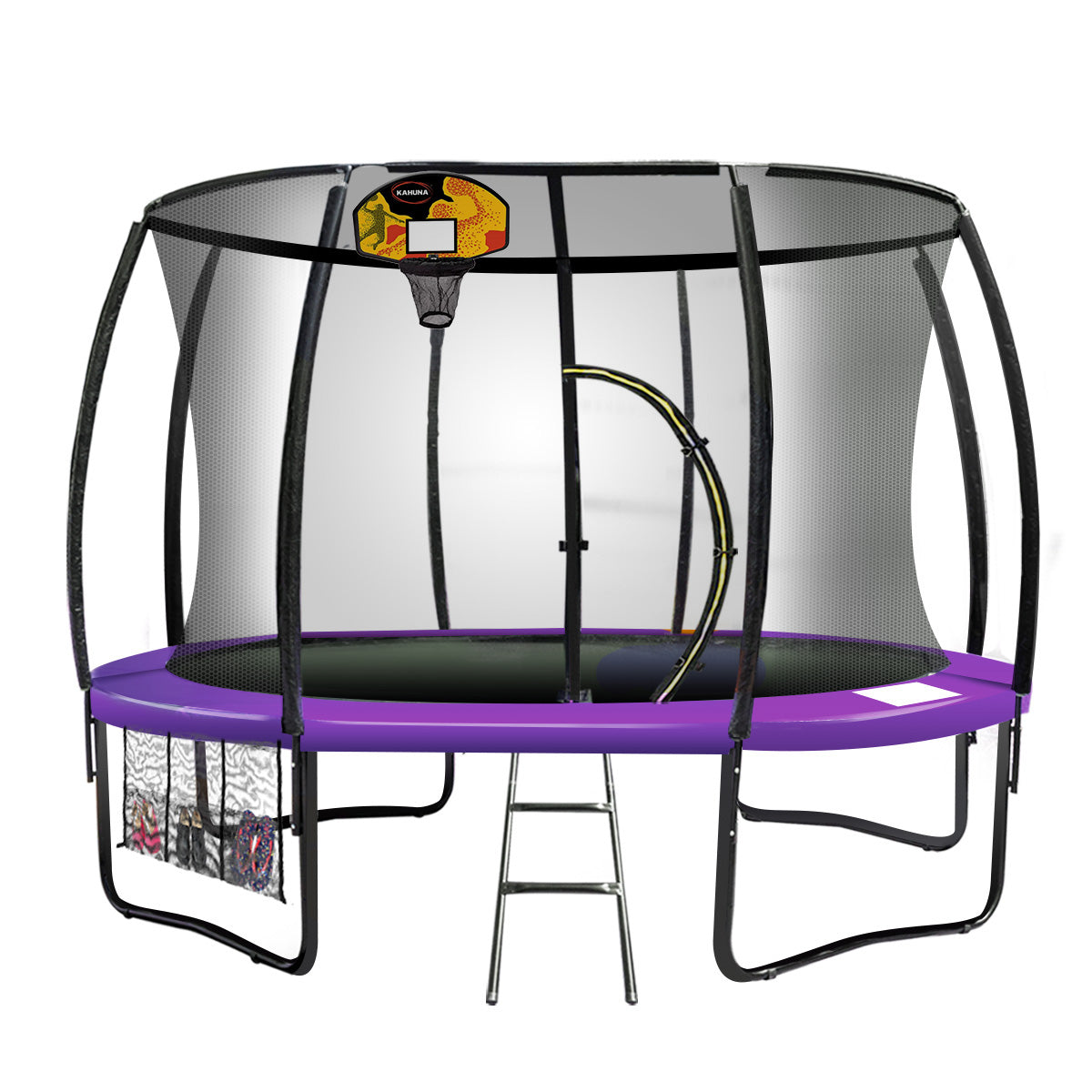 NNEDPE Trampoline 10ft with  Basket ball set - Purple